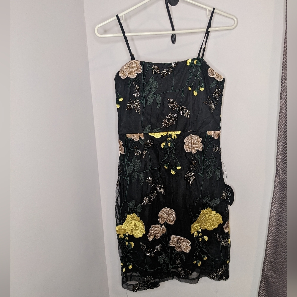 Lulu's embroidered sequin dress